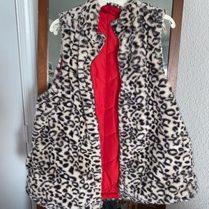 Maurices reversible leopard vest